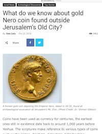 what do we know about gold nero coin found outside jerusalem's old city?