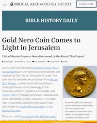 gold nero coin comes to light in jerusalem